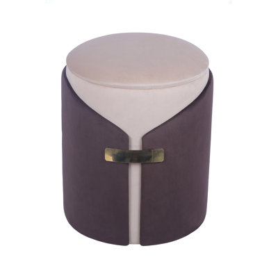 Repose-pieds deux tons avec rangement ou tabouret de coiffeuse