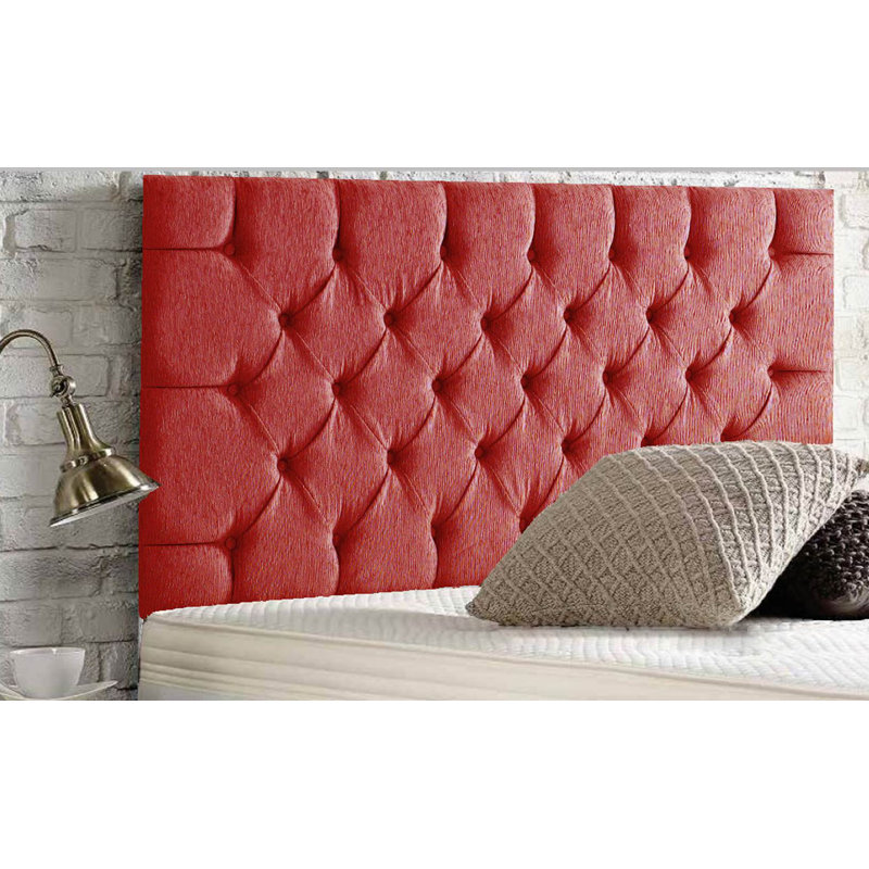 Esters Upholstered Headboard, Chenille, Small Double (4'), Red