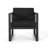 Contemporary Outdoor Club Chair - Water- Dark Gray Padding, Aluminum, 26.67"W X 26.67"H 27.24"D Seat Cushion For Patio,
