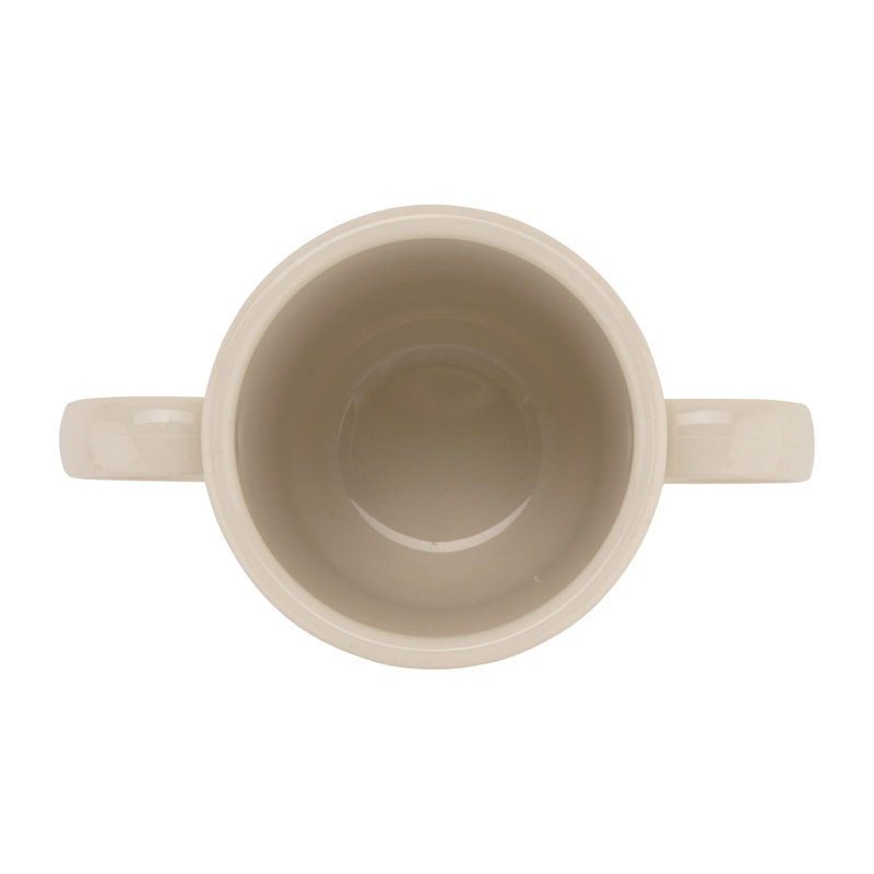 Tasse en plastique GET sans BPA à deux poignées, 8 onces (ensemble de 12), Ivoire ivoire