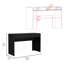 Bureau d'ordinateur Aberdeen, deux tiroirs, finition wengé noir