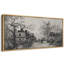 Dessin architectural rétro - urbain intemporel, reproduction sur toile-98042392-111176186
