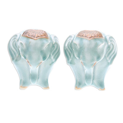 Salière et poivrière Kershner Calm Elephants Celadon