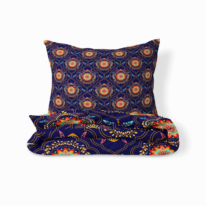 Geometric Shapes Duvet Cover, King Duvet Cover + 2 King Shams