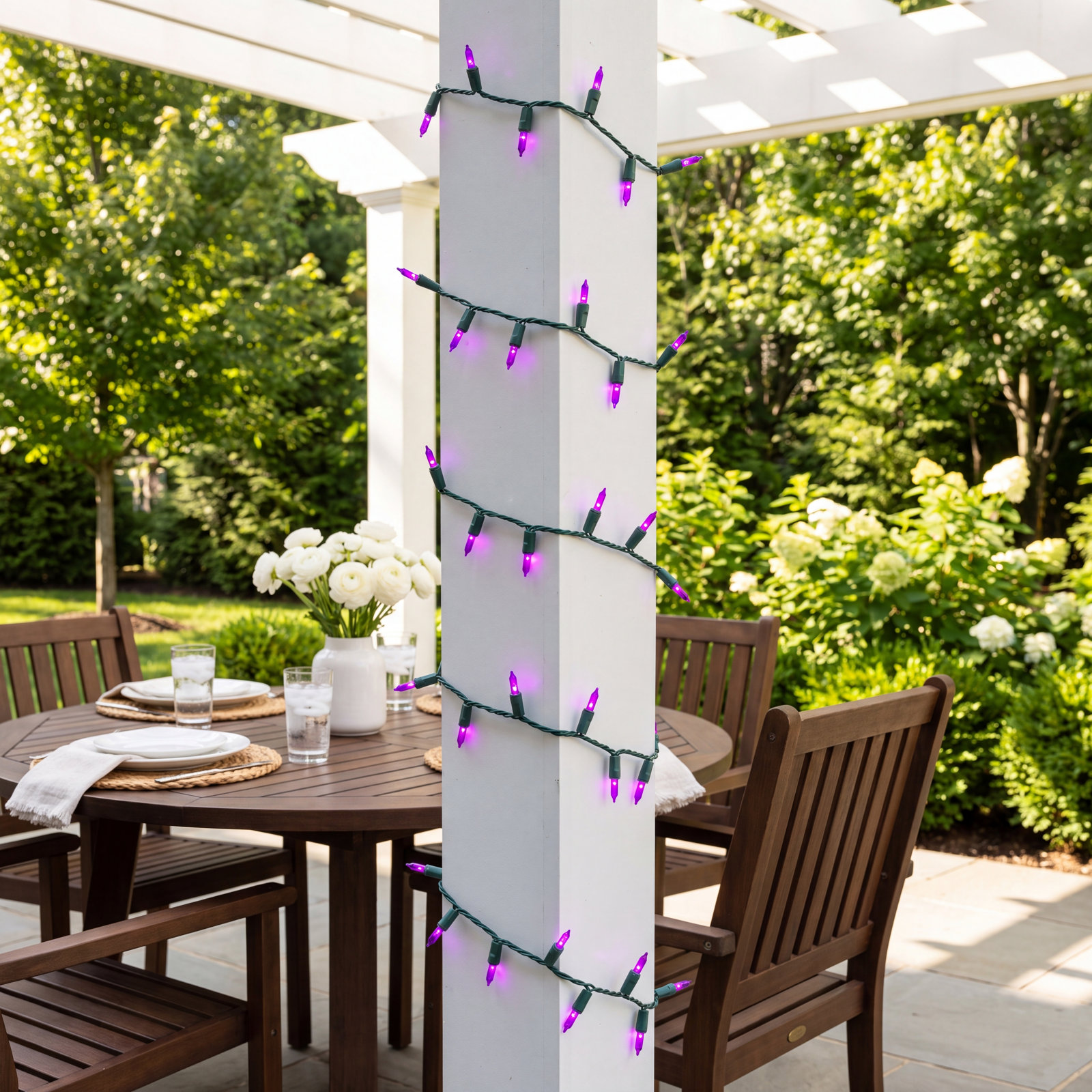 Italian LED Single Mold Christmas Light Set, Purple
