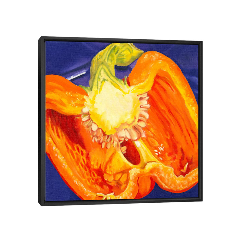 «Cut Pepper», reproduction d'art sur toile, H 18 po x l 18 po x P 1,5 po, Pas de tapis, Toile encadrée noire