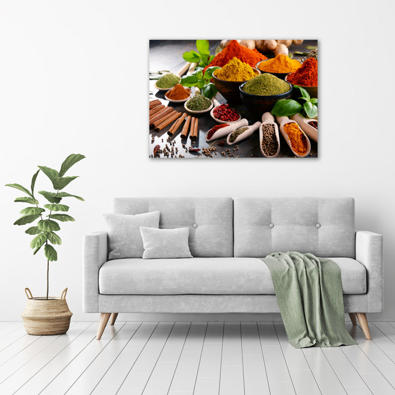 Colourful Spices - No Frame Print on Canvas
