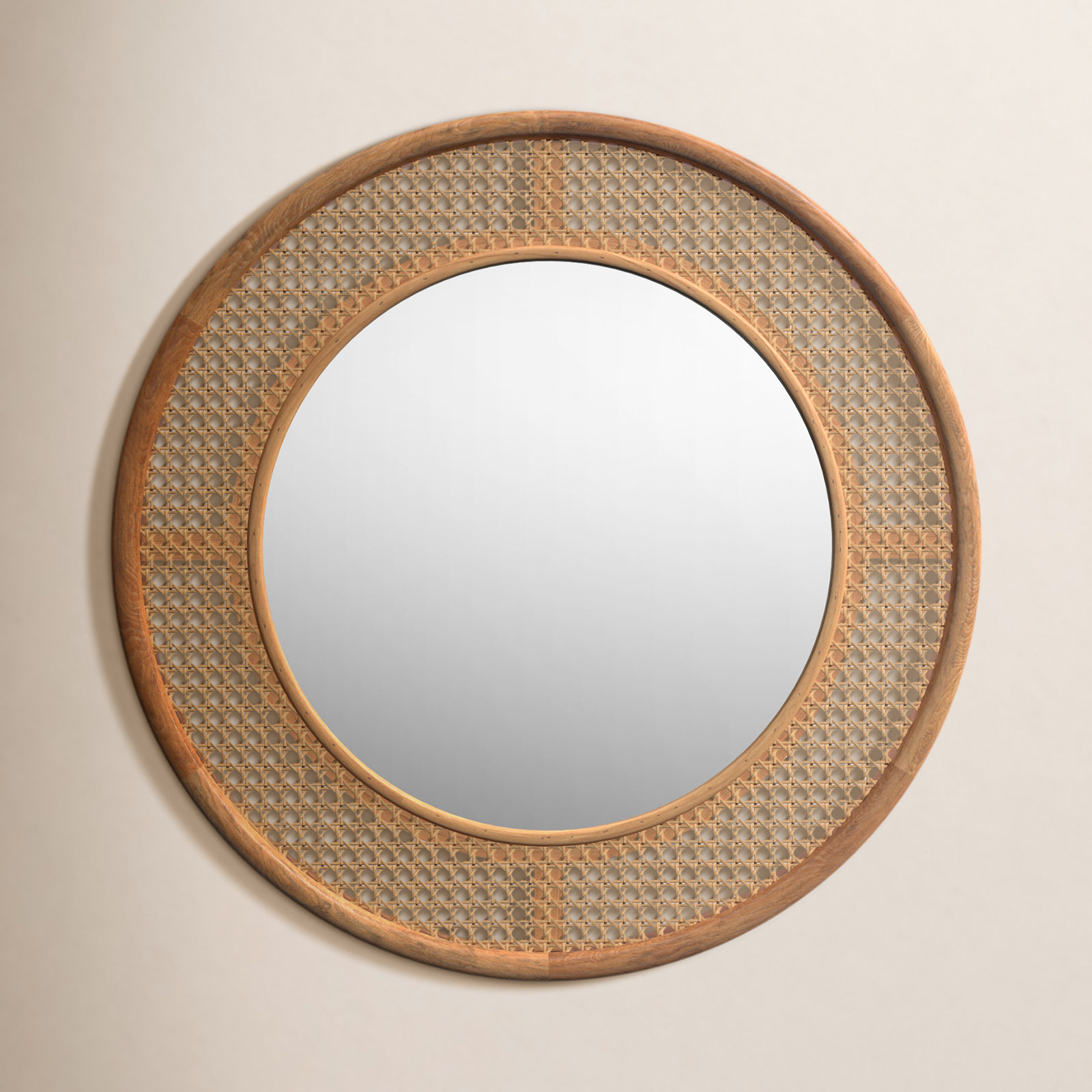 Serna 24" Pine Accent Mirror, Brown