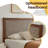 Wooden platform bed with upholstered base-2029263069-2029263067