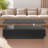 Modern Rectangular Coffee Table With Led Lights, 2 Drawers And Open Storage Shelf-544163486