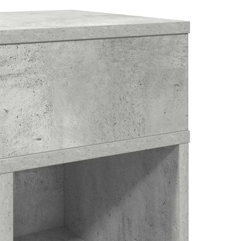 Rozario 25cm W Manufactured Wood Bedside Table, Concrete Grey, 2