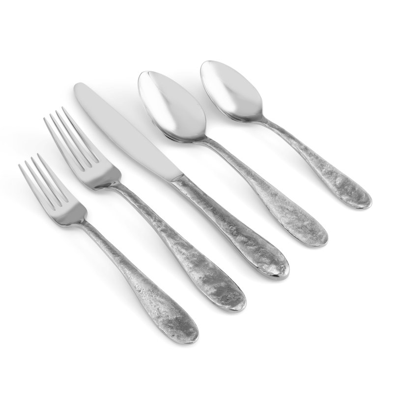 Cast Iron 5 - Piece Stainless Steel Flatware Set - Service for 1