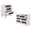 Ensemble de chambre à coucher 4 pièces, lit plateforme de ferme avec décoration en bois, table de chevet et commode avec poignée en métal-1217507281-1217507280