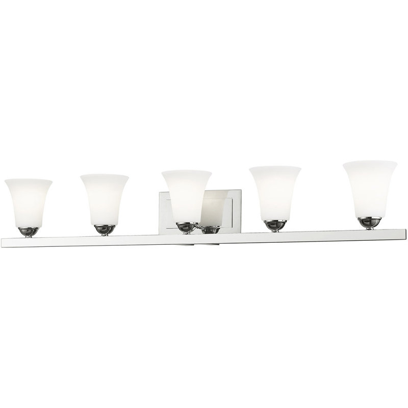 Éclairage pour salle de bain 5 lumières Midtown, Brun