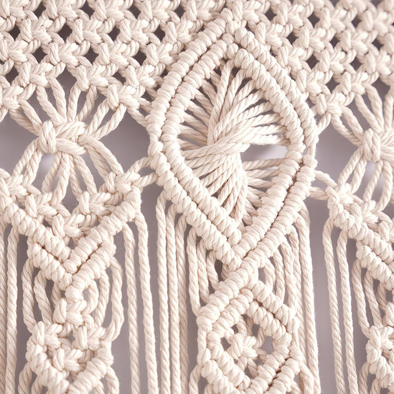 Macramé rideau mural à suspendre à la main Boho rideaux pour toile de fond de mariage