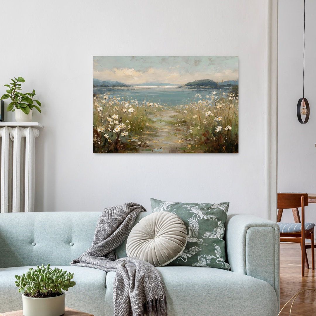 Lake Meadow Abstract Contemporary Wall Art Print