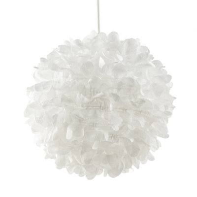 30cm H Fabric Globe Pendant Shade ( No Direct Attachment Method ) in White