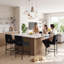 Tabouret de comptoir avec cadre en métal 26,4 po Jenie-513925679