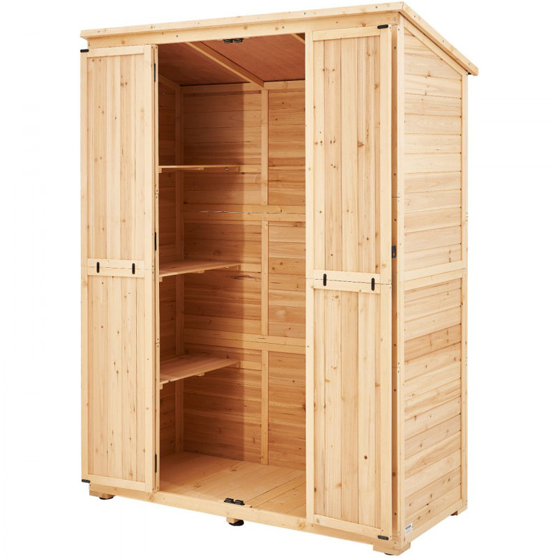 Remise pour outils de jardin extérieure en bois imperméable avec serrure 58 x 77,95 po