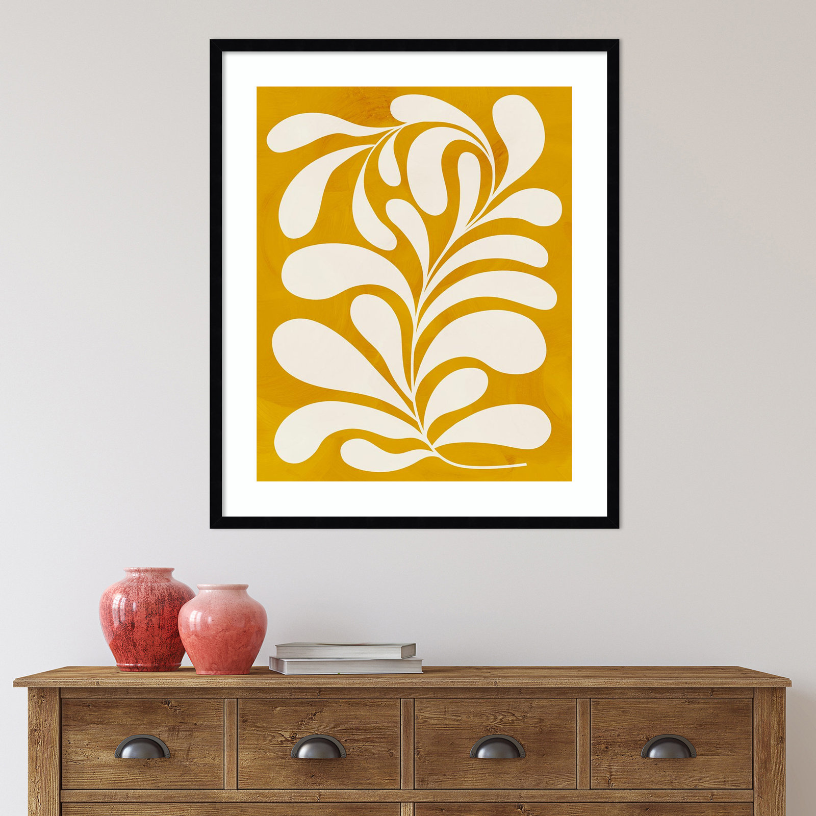 Lomi "Goldenrod I" Print by Grace Popp, Black, 33" H x 28" W x 1" D