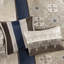 Édredon bleu marine avec 7 pièces de style luxueux et coussins décoratifs-120469379-120469381