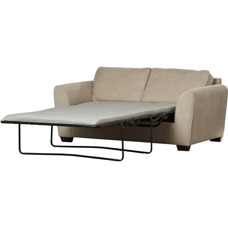 Bulma 2 Seater Sofa Bed, Cream Polyester Blend