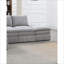 Chaise modulaire modulaire sans accoudoirs, suède gris ardoise contemporain Morgan | Tissu | Gris