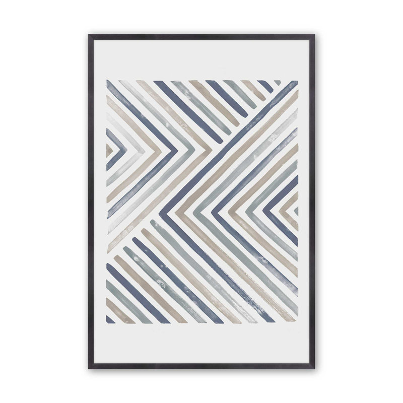 Linear Visions I Print, 15.25'' H x 12.25'' W, Open Corner Framed, Weathered Zinc