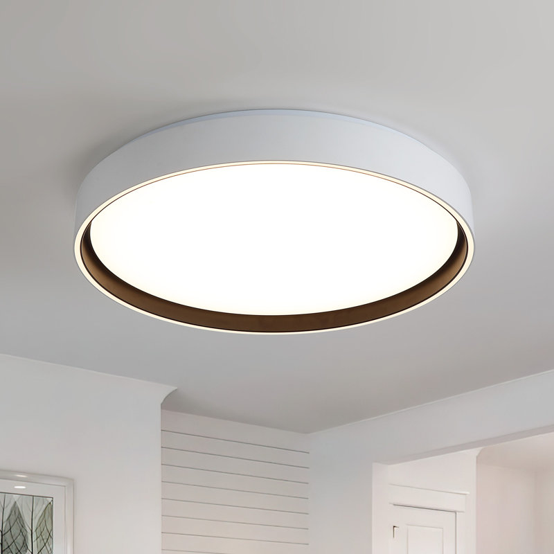 Élégant plafonnier rond à DEL - Conception brillante mince, température de couleur réglable en 5 étapes, intensité variable et certifié ETL