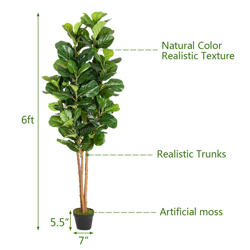 72'' Faux Banyan Tree in Pot