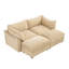 Canapé 2 places avec 2 repose-pieds et tiroir de rangement coulissant sous chaque siège, canapé 2 places avec 2 repose-pieds mobiles, tissu chenille-1968201641