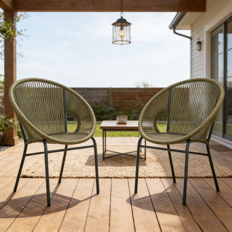 OUDOOR WICKER CHAIR, Green