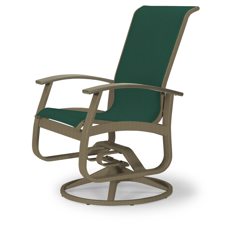 Belle Isle Outdoor Dining Armchair, Beachwood P40, Textured Beachwood, Forest Forest Green 22D Sunbrella®