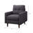 Alizeh Grey 30.5" Wide Tufted Polyester Armchair