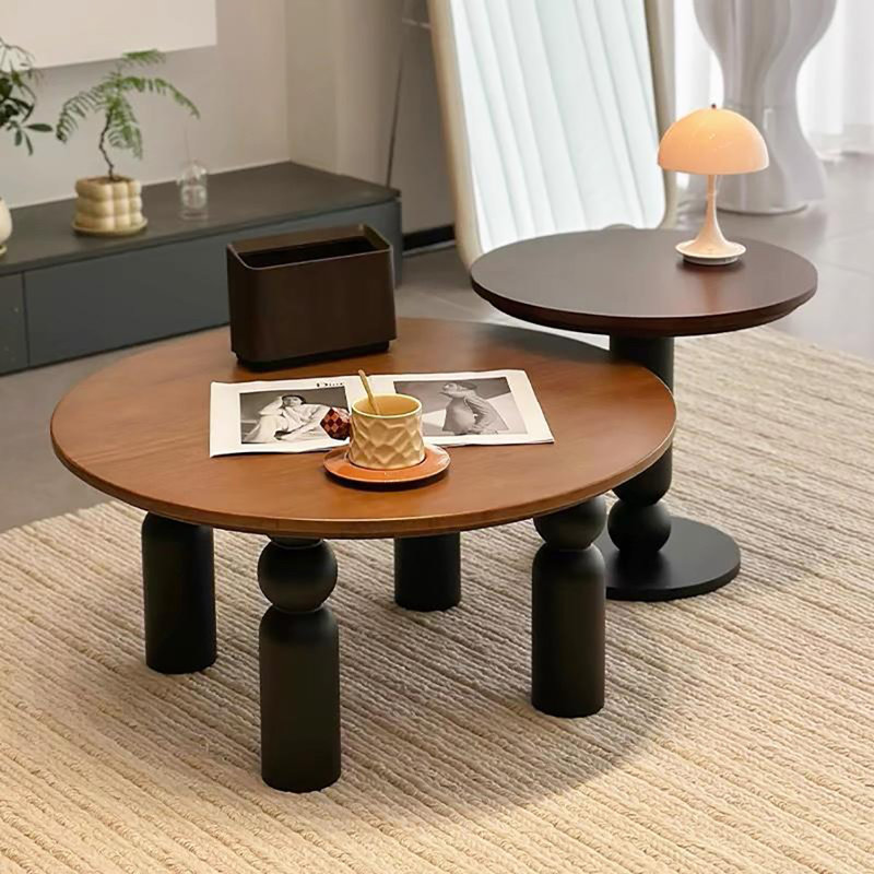 Vintage round end table set