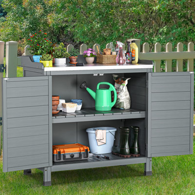 Shelika Wood Potting Bench