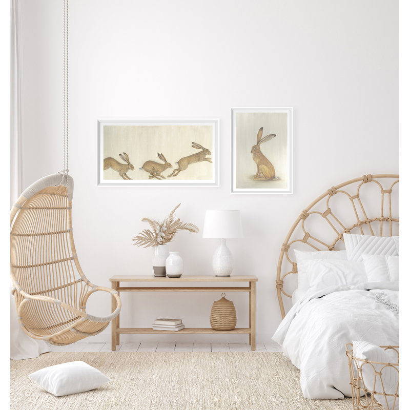 Resting Hare Print by Bigsby, Bella, Oak Single Picture Framed