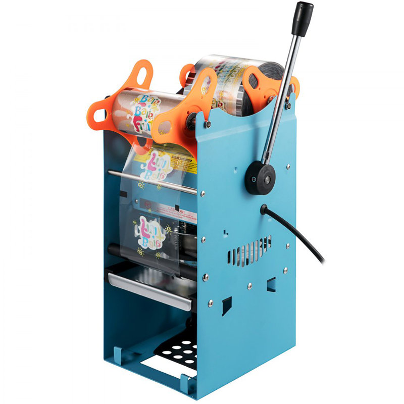 Manual Tea Cup Sealer Machine, 300-500 Cup/h Manual Boba Tea Sealer Machine,  Boba Tea Sealing Machine, 90/95mm Cup Diameter Cup Sealing Machine with Heating Technology for Bubble Milk Tea