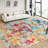 Abstract Machine Washable Rug with Rubber Backing for Living Room Modern Non-Slip Dining Room Rug Easy-Cleaning Colorful Floor Carpet for Bedroom Hallway Kitchen-1066701492