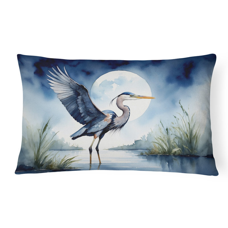 Coussin Blue Heron, Rectangle H 12 po x l 16 po