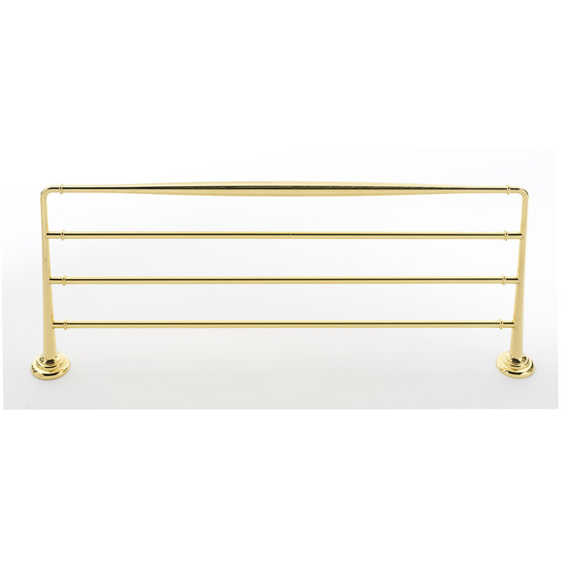 1 Wall Mounted Towel Rack, Polished Brass