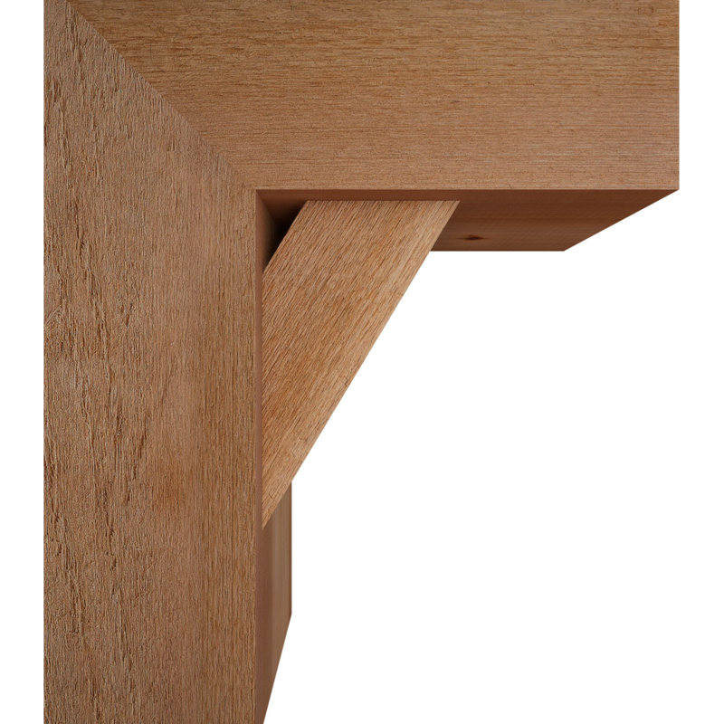 Support de bloc traditionnel avec entretoise décalée, 22 X 18, Cèdre rouge occidental de l 8 po (scié brut)