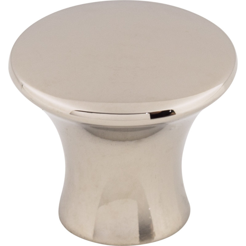 Oculus 7/8" Diameter Round Knob, Polished Nickel, 1 1/8" Knob Diameter