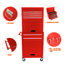 6 Metal Tool Cabinet With Lock And Wheels - 220Lbs, Red Storage 15Kg Drawer, Workshop-1485006377
