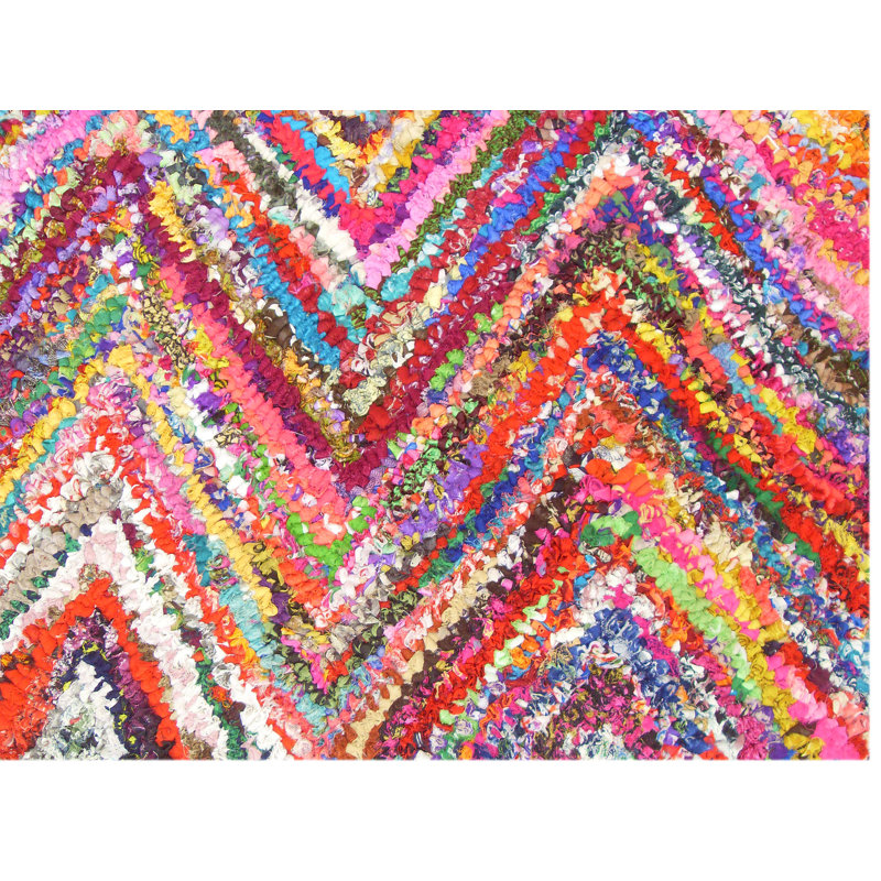 Chindi Wool Hand Woven Area Rug, Rectangle 153 x 244cm