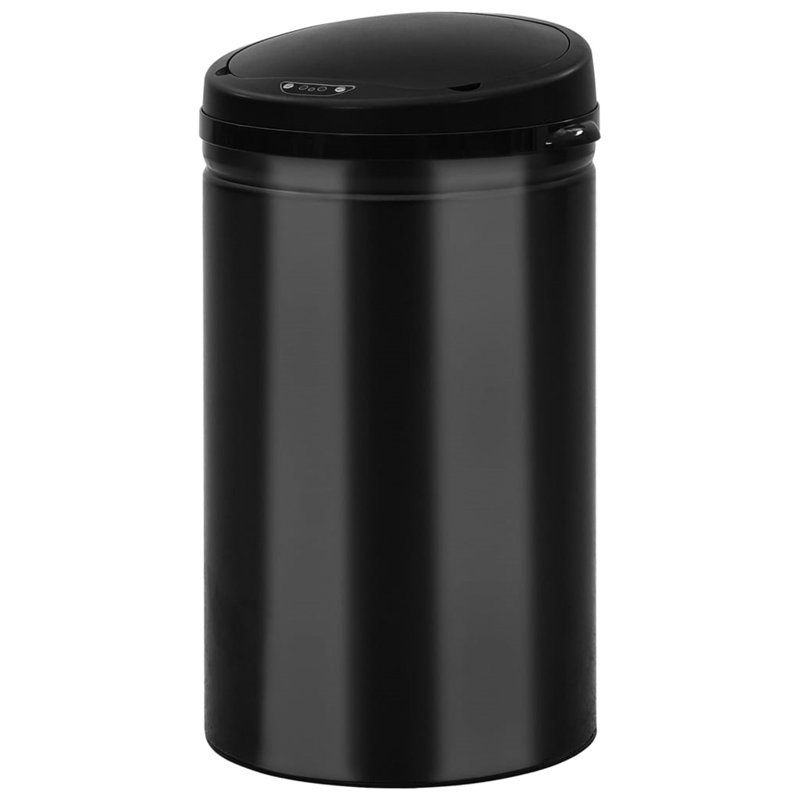 Jaszmin Steel Motion Sensor Bin, 40 L, Black