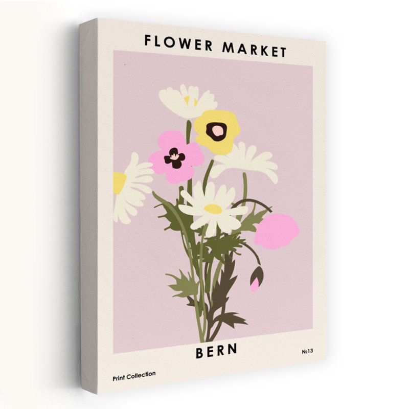 Art contemporain, art floral, H 60 po x l 40 po