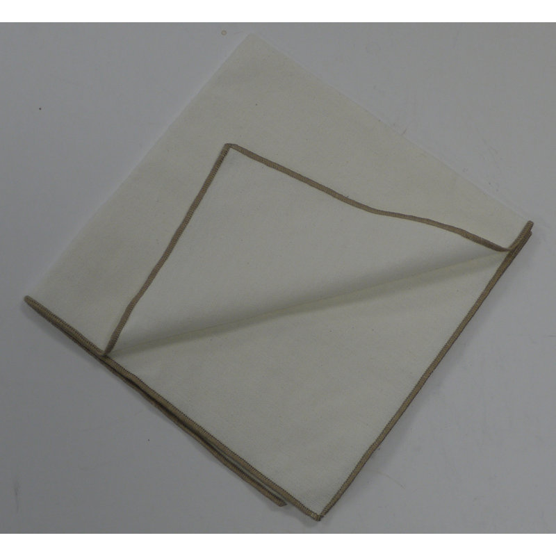 Beck 100% Cotton Striped Square Napkin, Brown