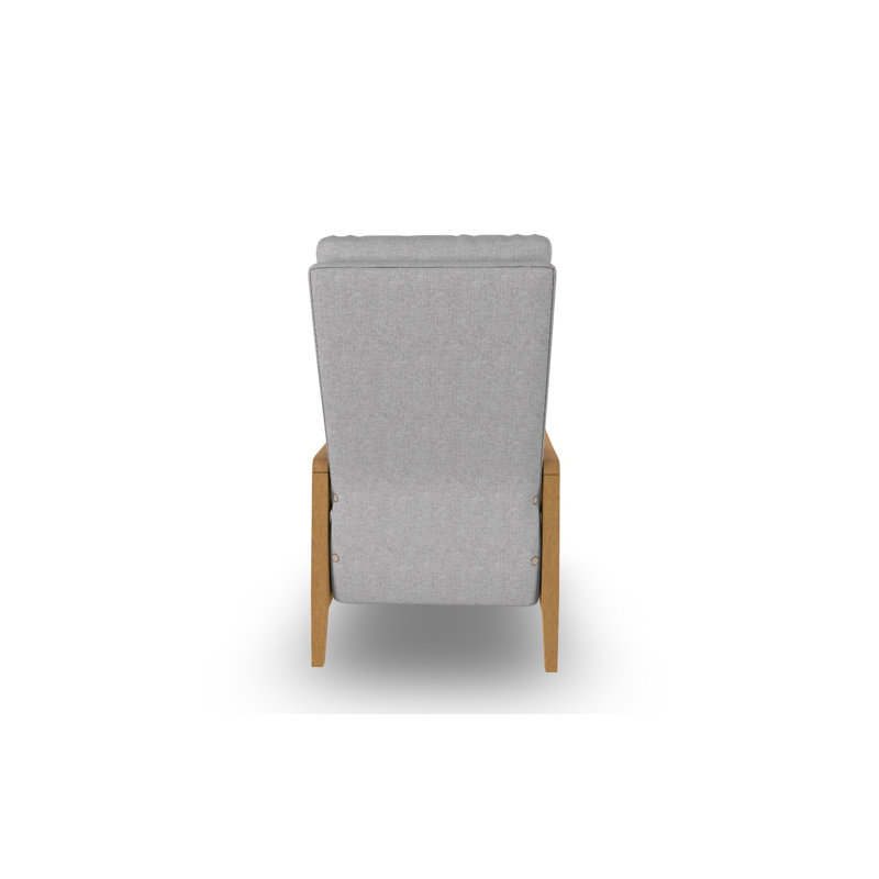 Modern High Leg Recliner, Honey Birch, Pine