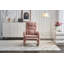 Chaise berçante en tissu avec repose-pieds Teddy-199263664